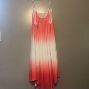 Beautiful coral ombré tank dress from SHEIN.  Adjustable straps!  Never worn.